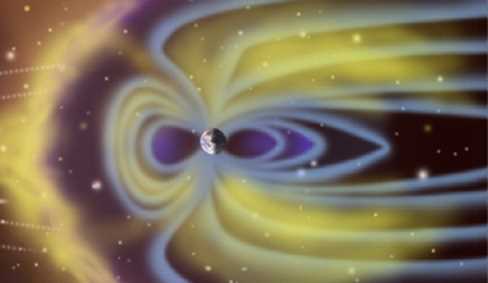 On Earth magnetic storm began